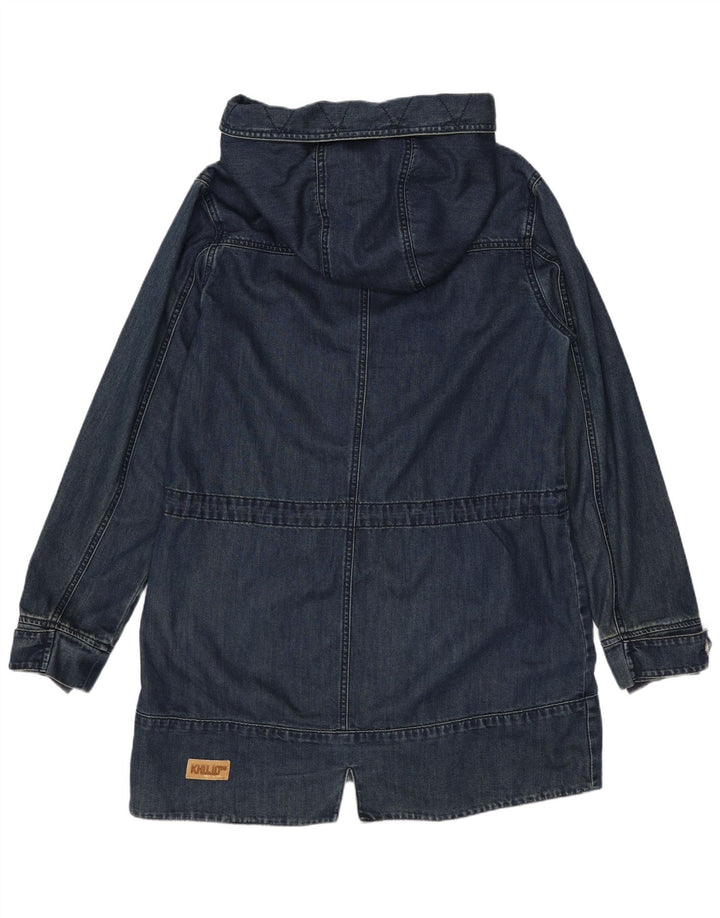 Montgomery con cappuccio da donna KHUJO UK 14 medio cotone blu navy