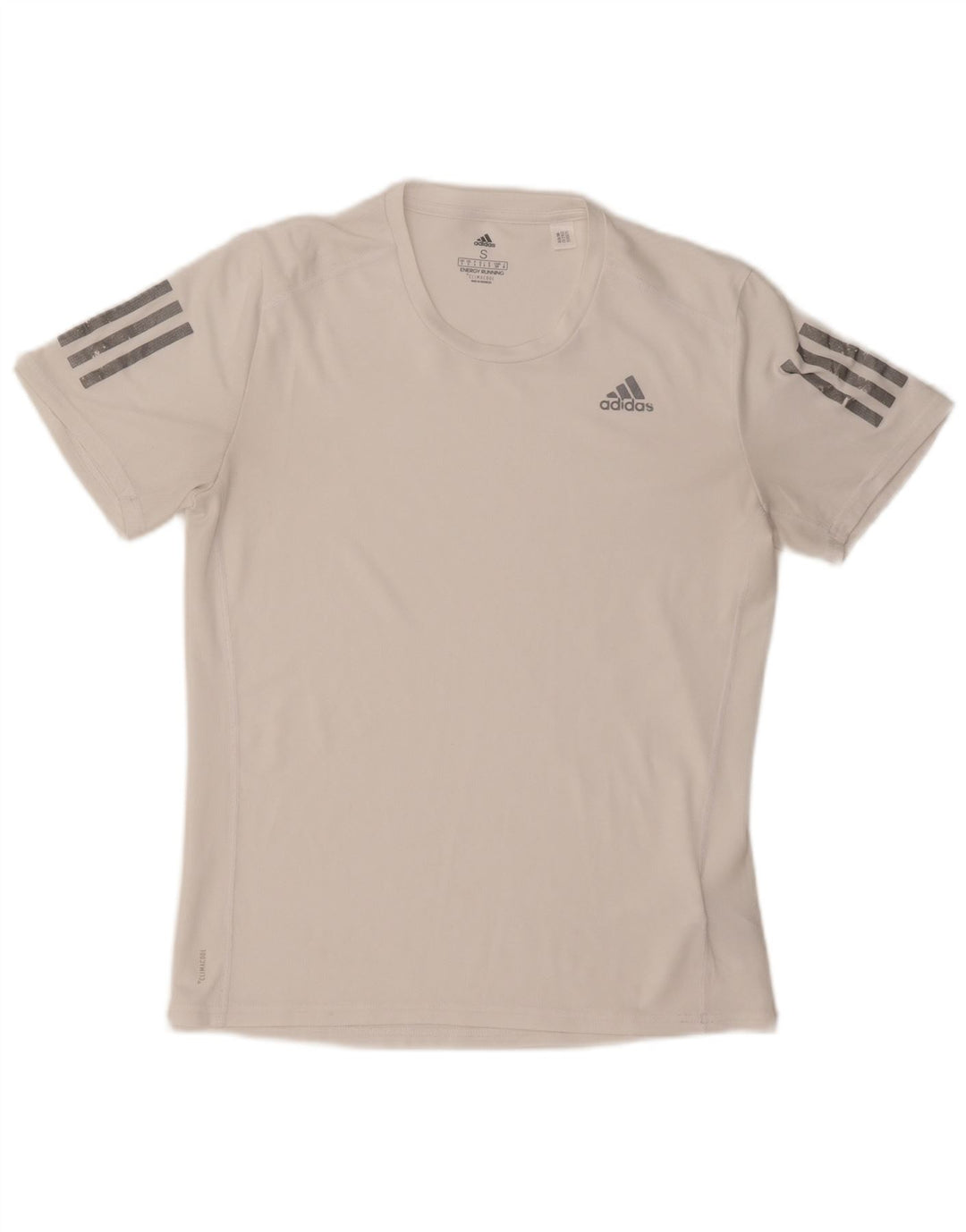 T-shirt ADIDAS da uomo Climacool Top piccola in poliestere bianco sporco