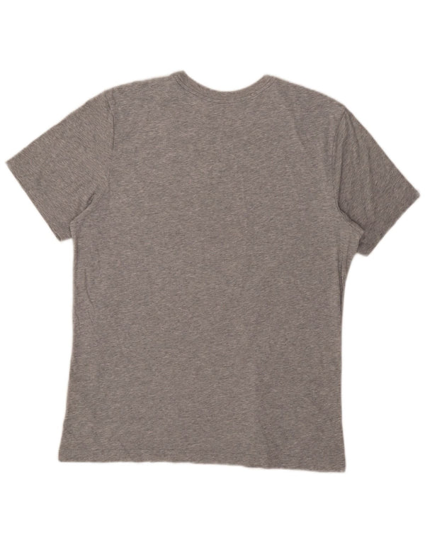 T-shirt grafica da uomo Nike Top grande in cotone grigio