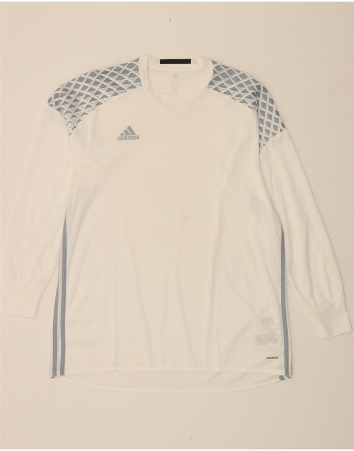 ADIDAS Adizero Graphic Top da uomo manica lunga XL poliestere bianco