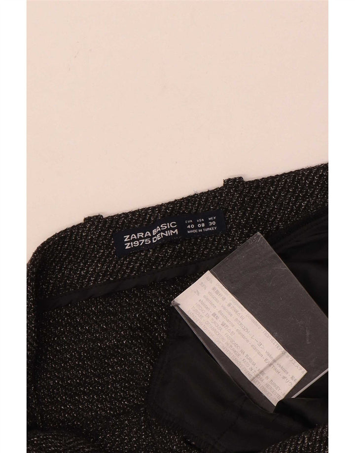 Pantaloni corti vestibilità ampia da donna Zara EU 40 medio W30 L23 poliestere grigio