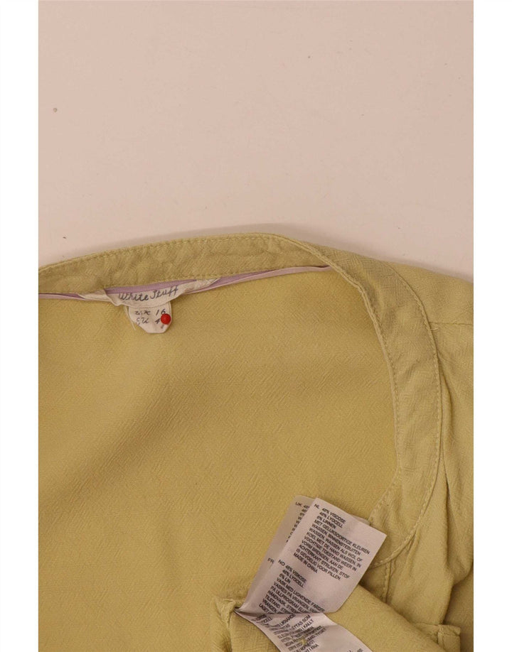 Abito a strati da donna White Stuff UK 16 Grande viscosa gialla