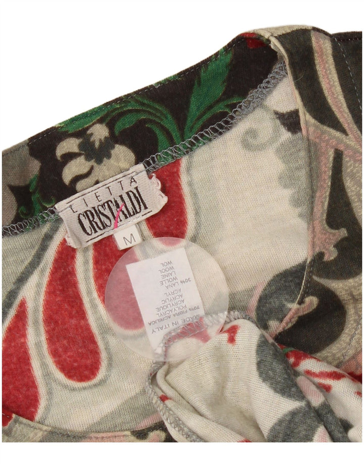 Cristaldi Camicetta da donna vestibilità ampia Top UK 14 Medio multicolore floreale