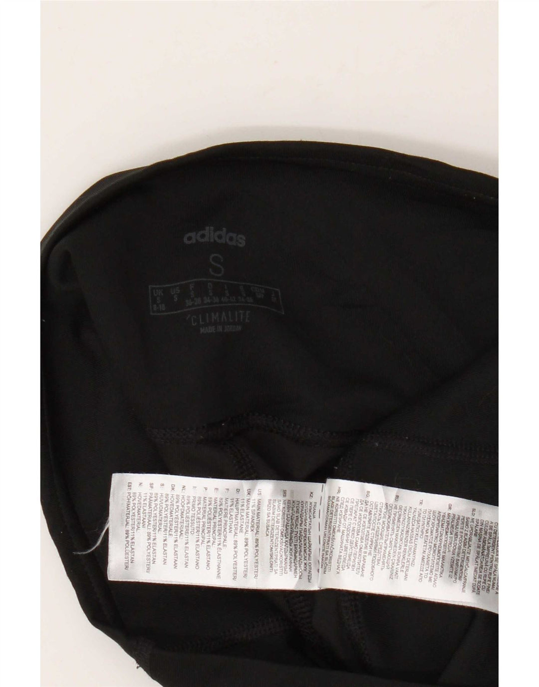 Leggings Adidas Climalite da donna UK 8/10 Piccolo poliestere nero