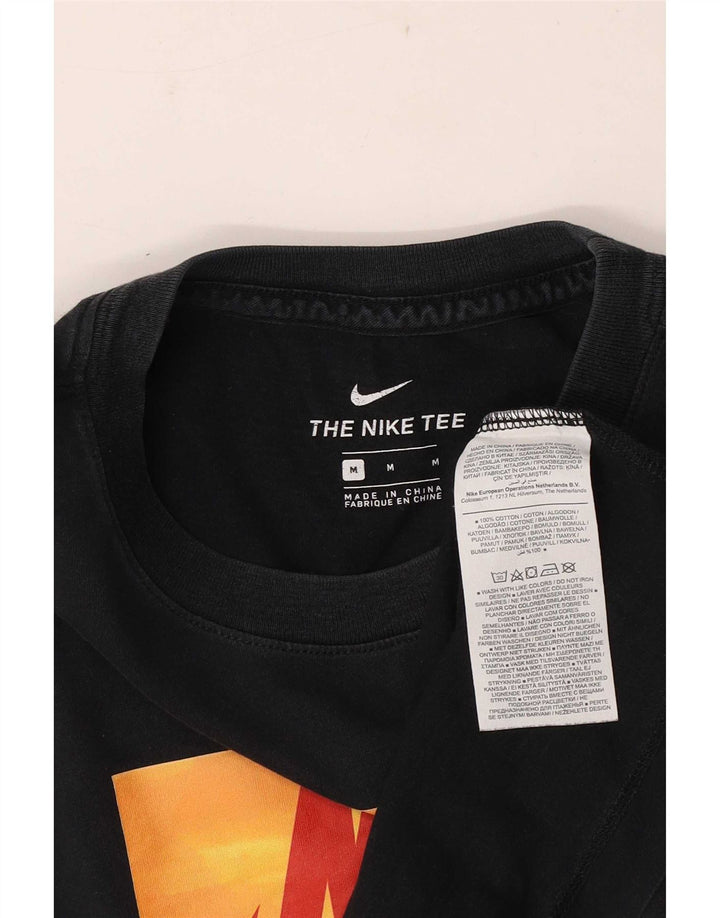 T-shirt grafica da uomo Nike Top in cotone nero medio