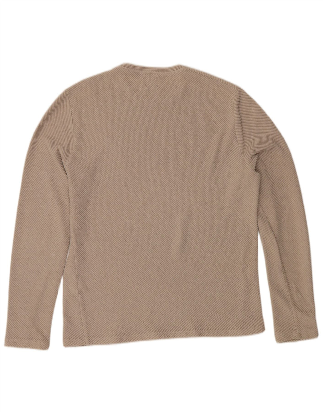 Top Zara da uomo a maniche lunghe grande in cotone beige