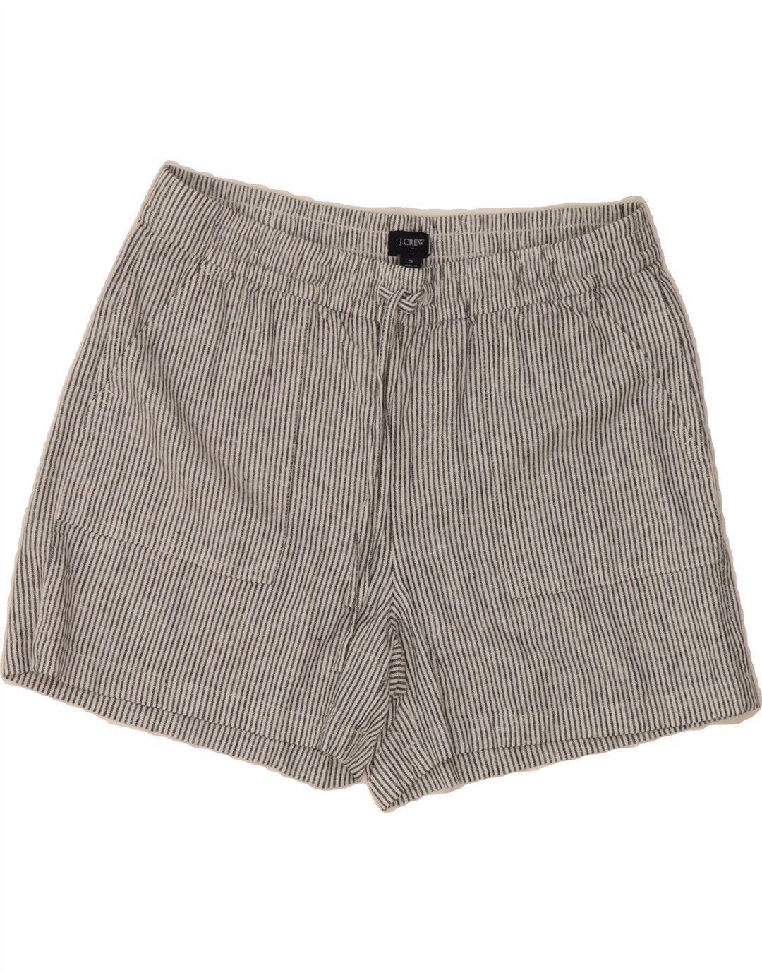 J. CREW Womens Casual Shorts Small W27 Grey Pinstripe Linen Vintage J. Crew and Second-Hand J. Crew from Messina Hembry 