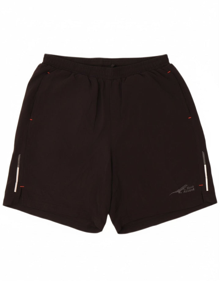FIRST ASCENT Mens Sport Shorts Small  Black Polyester