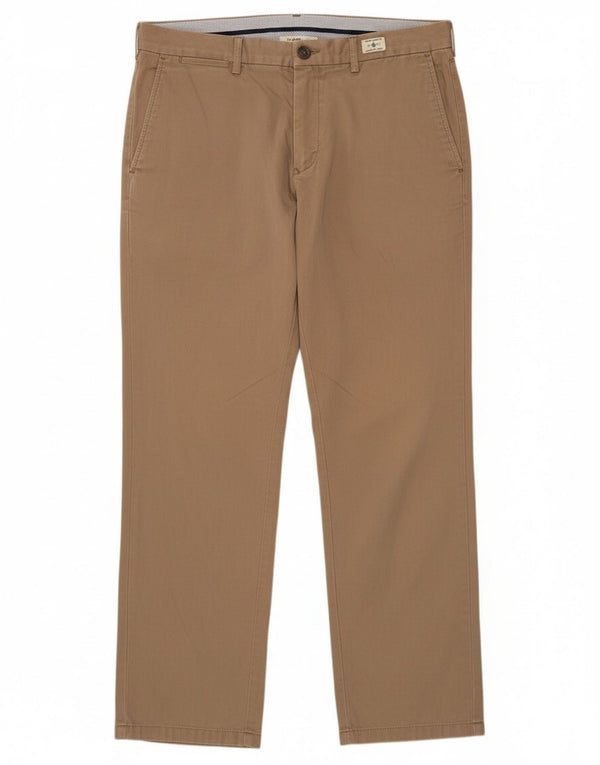 Pantaloni chino dritti da uomo Tommy Hilfiger W34 L30 in cotone beige
