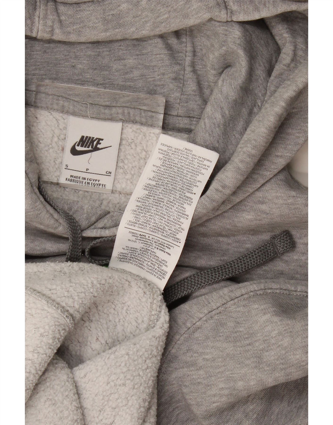 Felpa con cappuccio grafica Nike da uomo piccola in cotone grigio