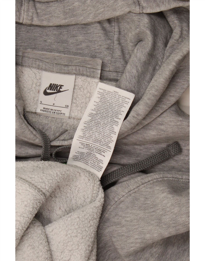 Felpa con cappuccio grafica Nike da uomo piccola in cotone grigio