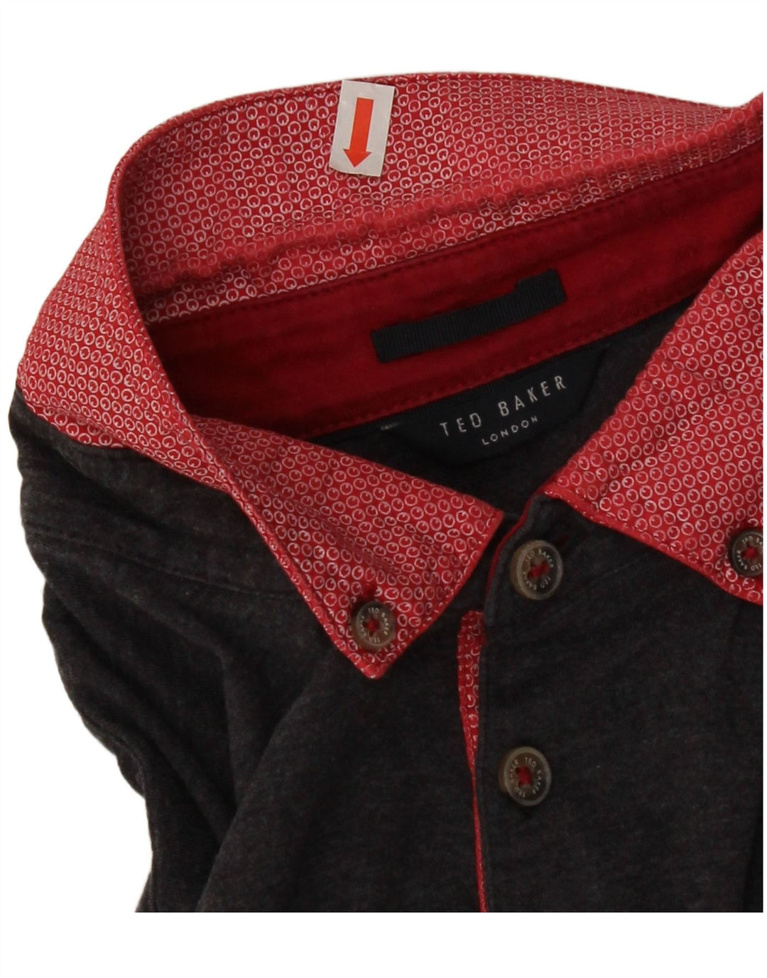 Polo da uomo Ted Baker XS in cotone color block grigio