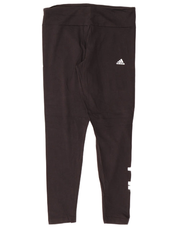 Leggings grafici ADIDAS da donna UK 16/18 Large Nero