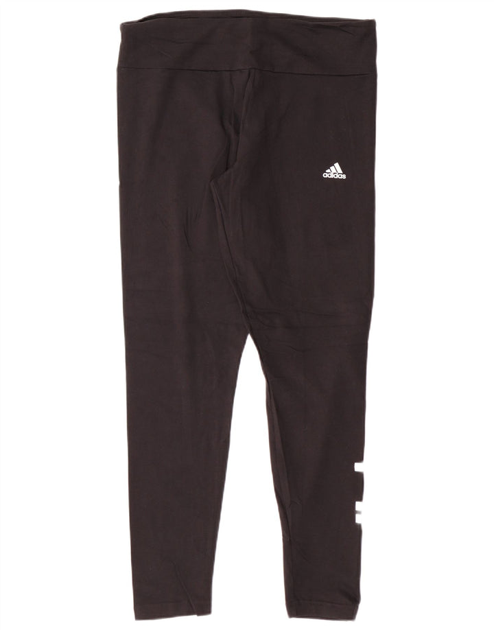 Leggings grafici ADIDAS da donna UK 16/18 Large Nero