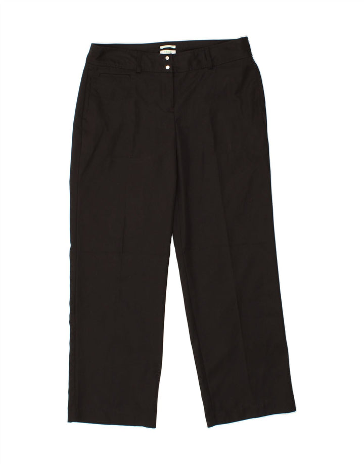 IZOD Womens Straight Chino Trousers US 8 Medium W30 L29 Black Polyester Vintage Izod and Second-Hand Izod from Messina Hembry 