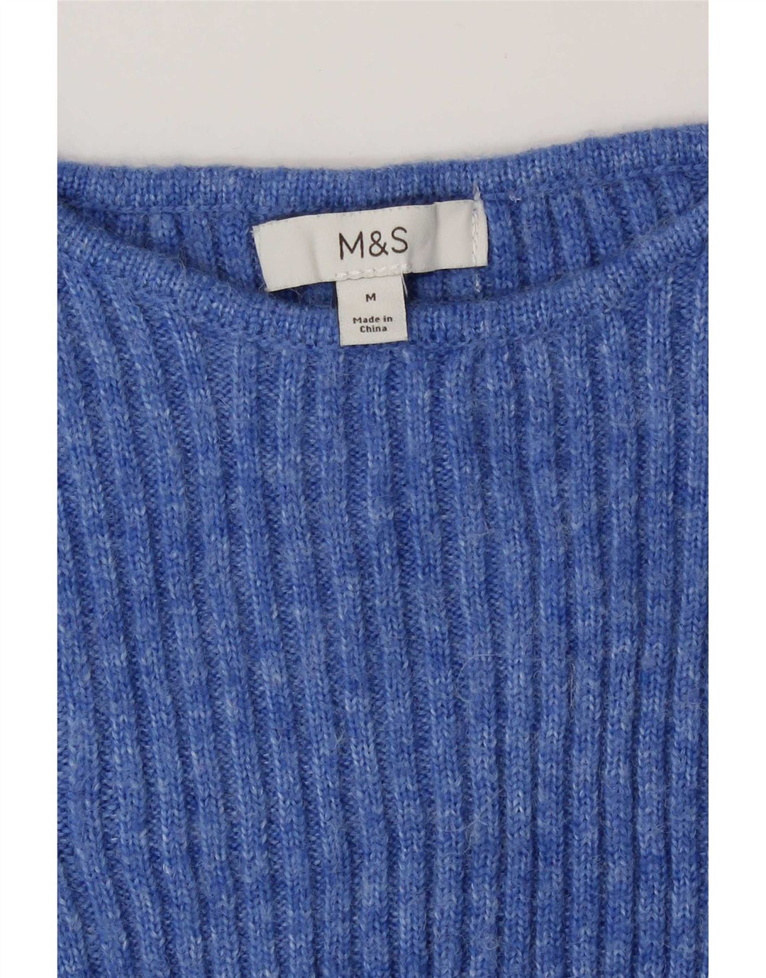 Maglione maglione con scollo a barca da donna Marks & Spencer UK 14 Blu medio
