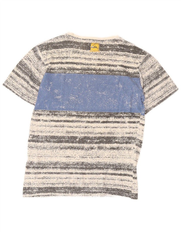 T-shirt grafica da uomo Quiksilver Top a righe grigie grandi