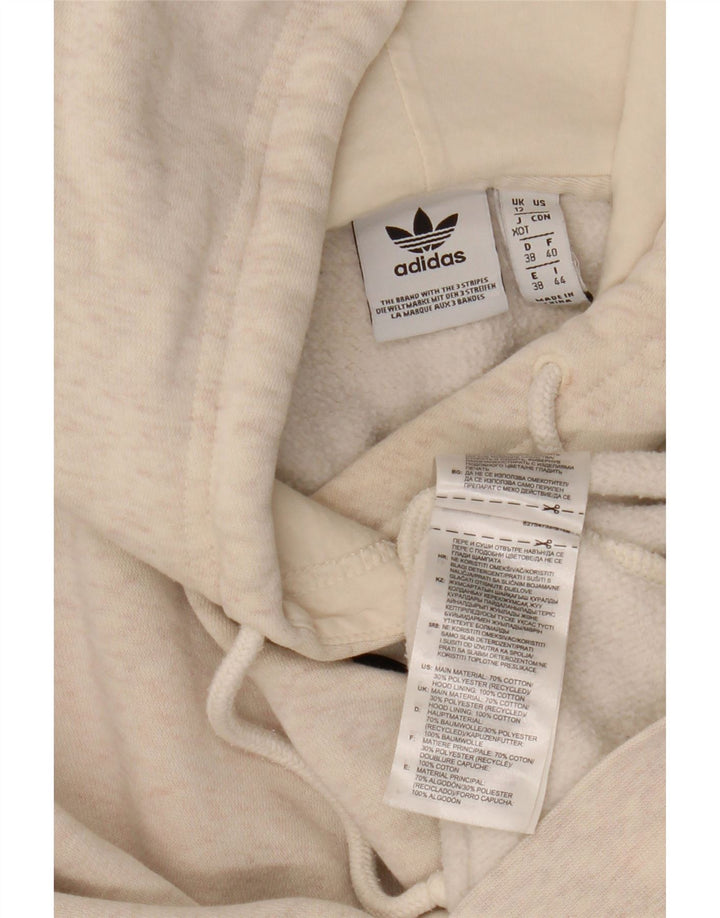 Maglione con cappuccio da donna ADIDAS UK 12 Cotone grigio medio