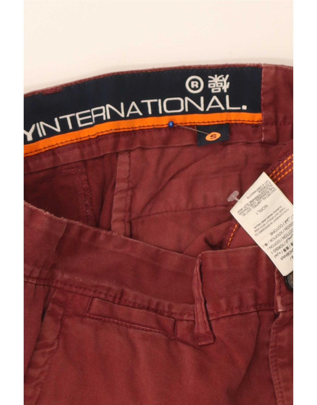 Pantaloncini chino da uomo Superdry Small W32 Maroon Cotton