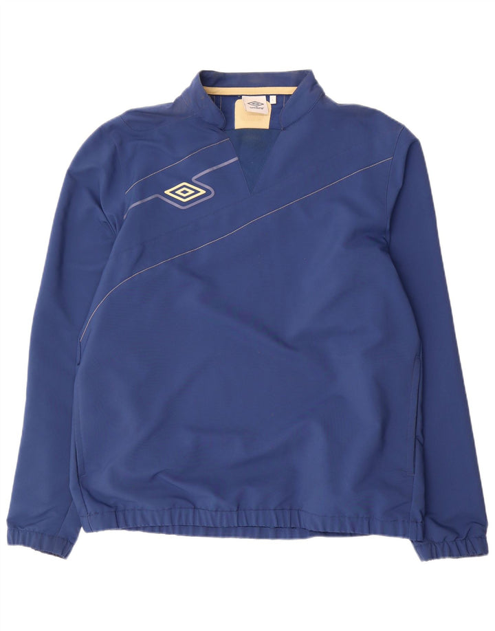Umbro Giacca da uomo con grafica pullover grafica, giacca grande a righe blu