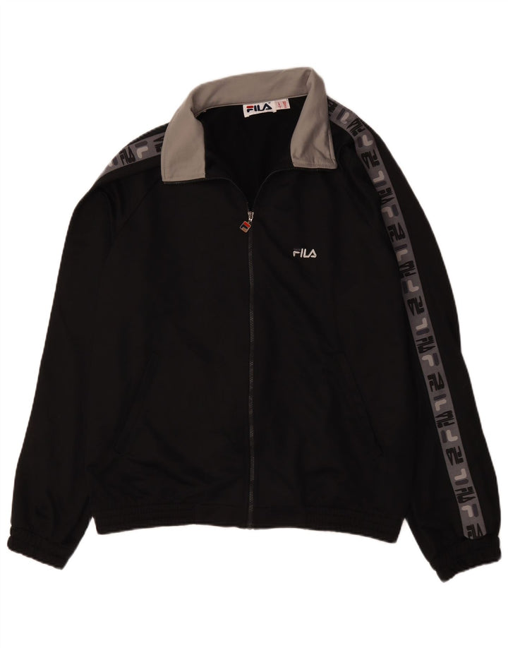 Giacca da ginnastica grafica da uomo Fila IT 50 Medium Black Colourblock