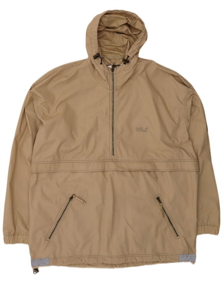 Giacca anorak con cappuccio da uomo Jack Wolfskin UK 44 2XL Poliestere beige
