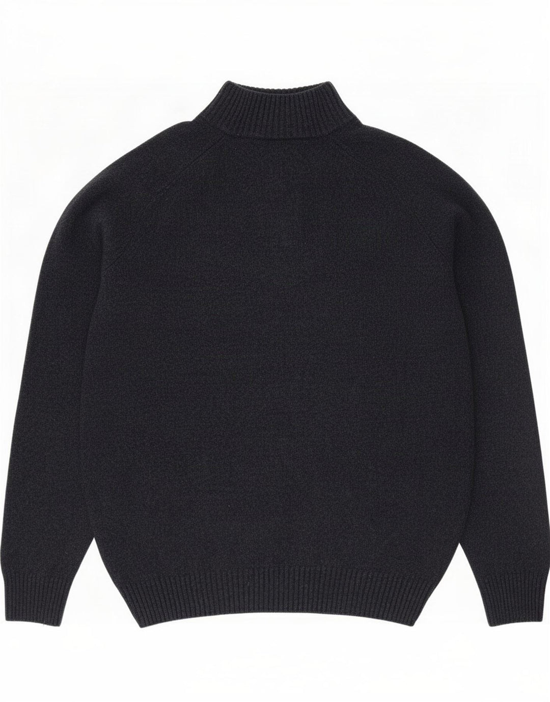 Lyle & Scott Maglione da uomo con bottoni e collo grande in lana d'agnello blu navy