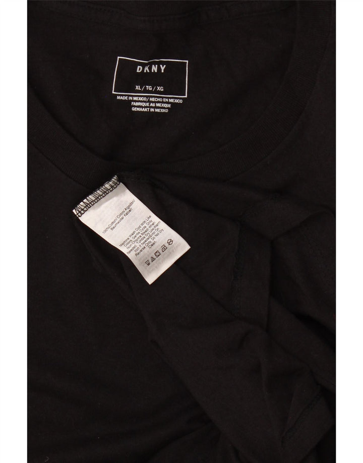 T-shirt grafica da uomo Dkny Top XL in cotone nero