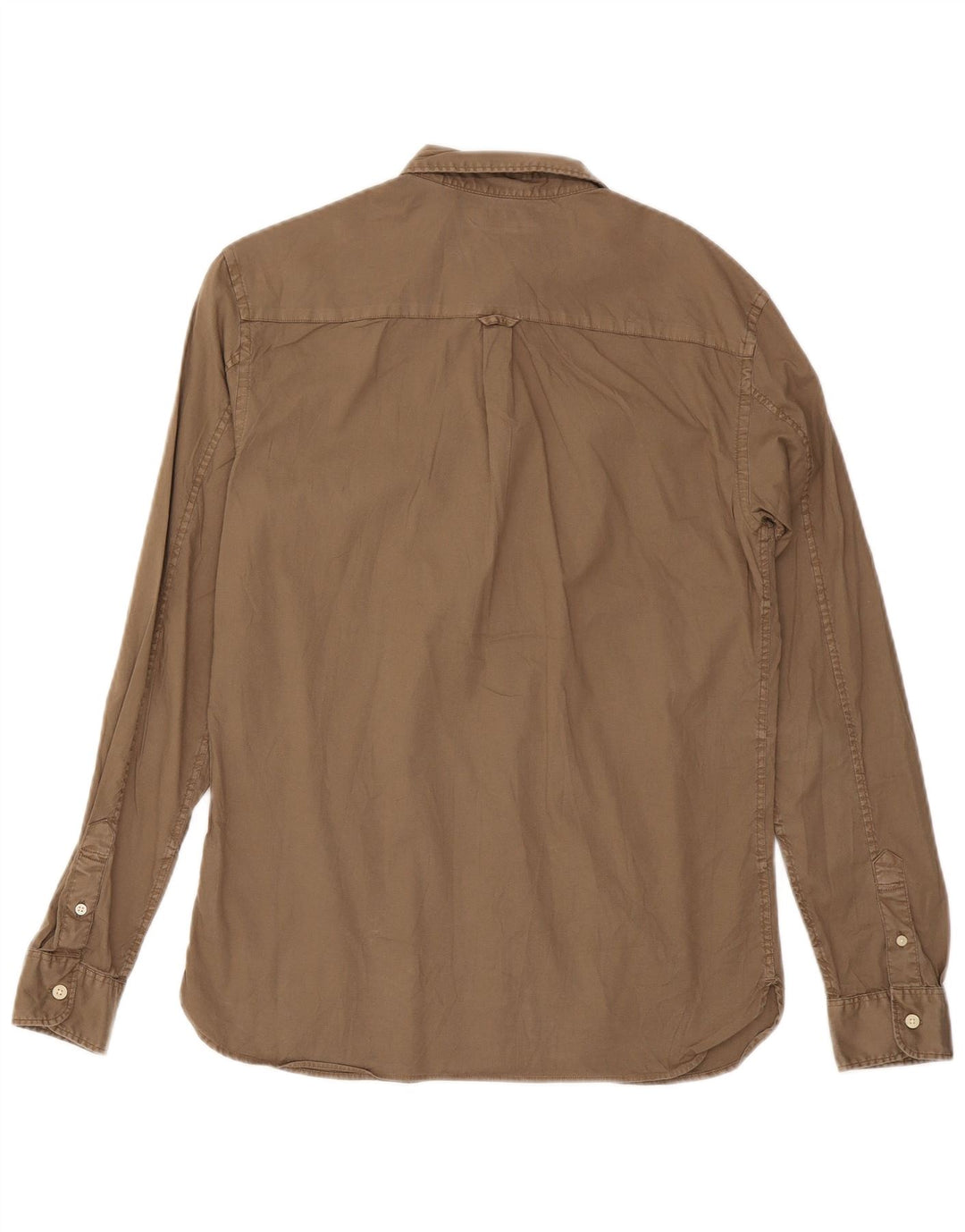 Camicia da uomo All Saints in cotone marrone medio