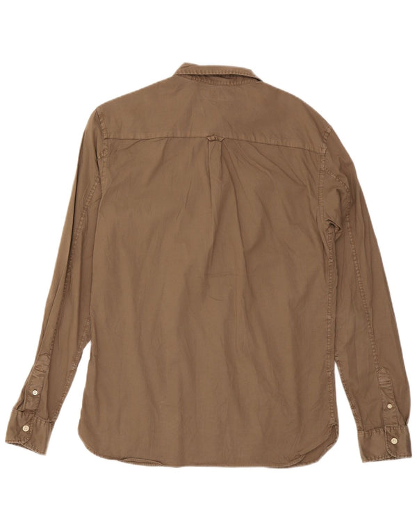Camicia da uomo All Saints in cotone marrone medio