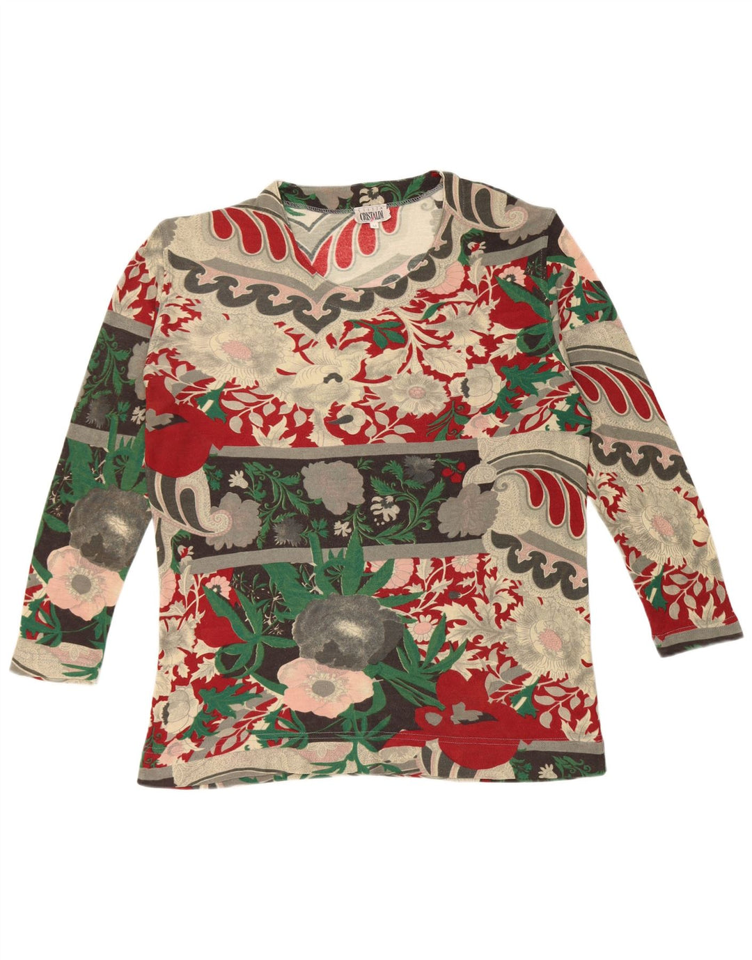 Cristaldi Camicetta da donna vestibilità ampia Top UK 14 Medio multicolore floreale