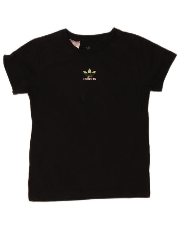 Maglietta grafica Adidas per bambina 9-10 anni in cotone nero
