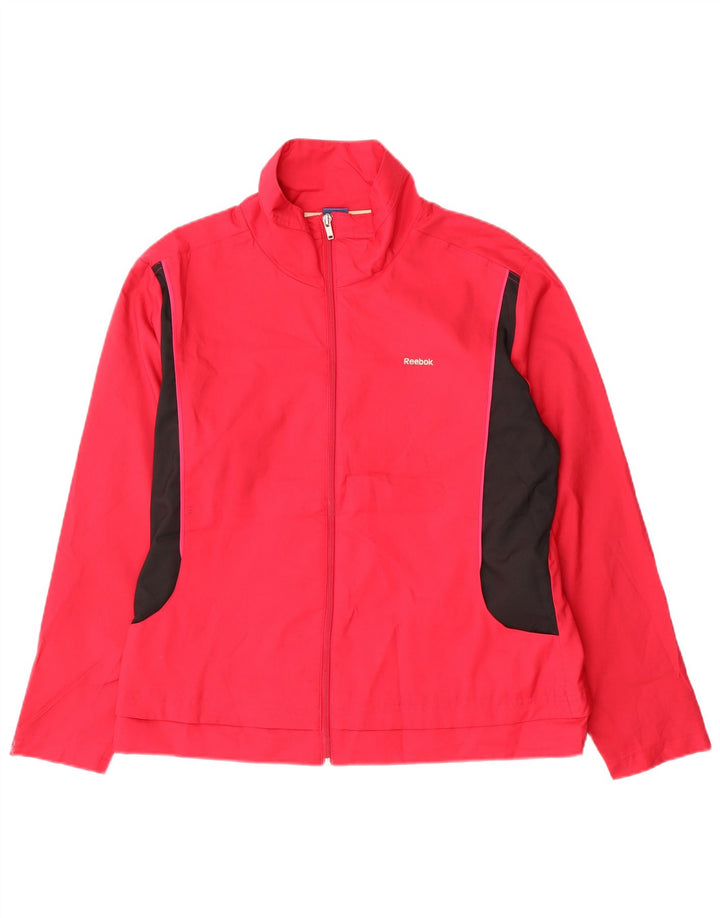 Giacca da tuta da donna Reebok UK 16 Large Rosa Poliestere color block