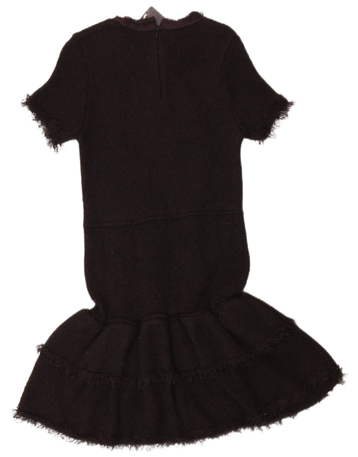 Abito a sirena Zara da donna con allacciatura frontale UK 12 viscosa nera media