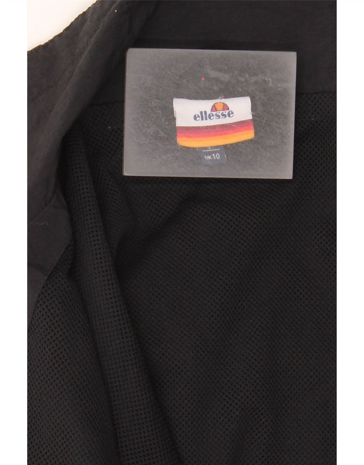 ELLESSE Giacca da tuta oversize da donna UK 10 piccola nera