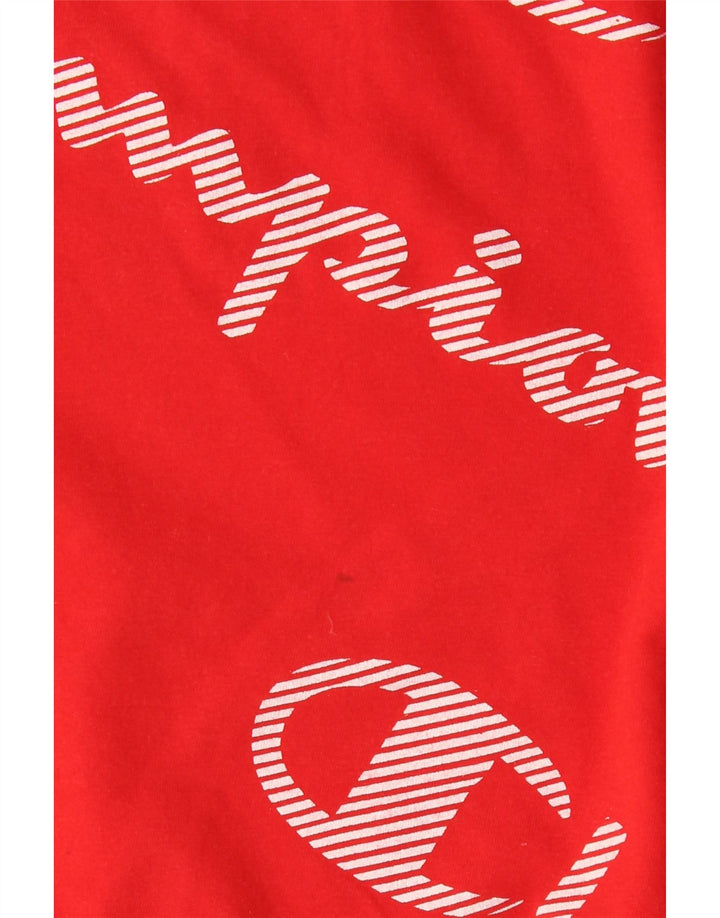 T-shirt grafica da uomo CHAMPION Top grande in cotone rosso