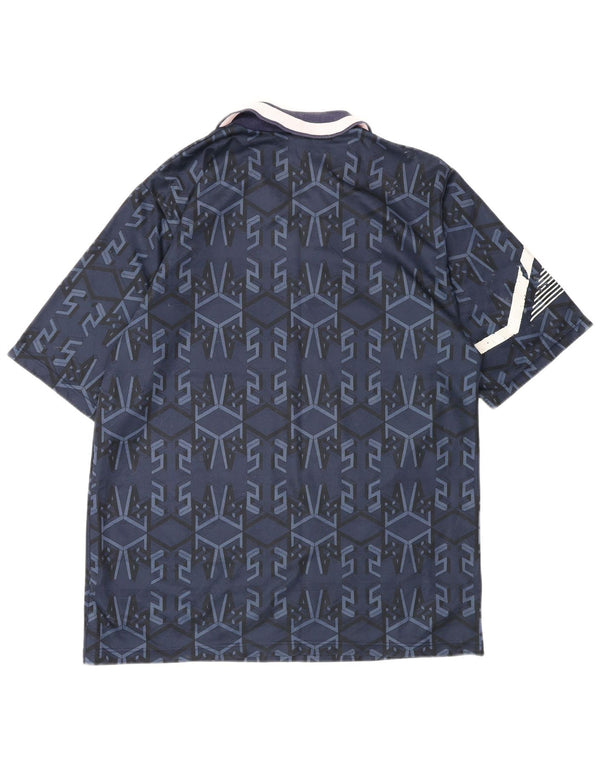 Maglia da calcio Umbro da uomo Scozia 1991-1993 Medium Blu Navy geometrica