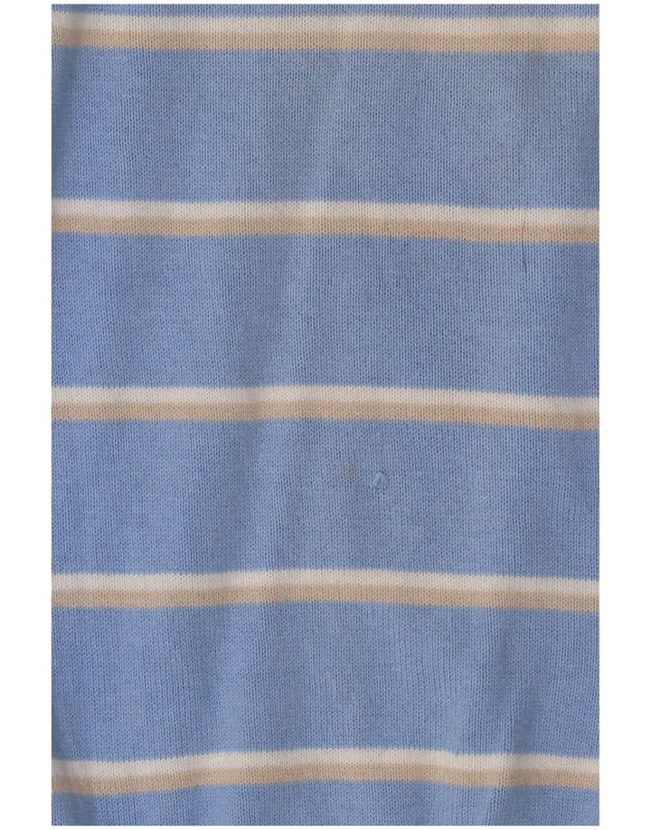 Maglione Kappa da uomo con scollo a V, cotone a righe blu medio