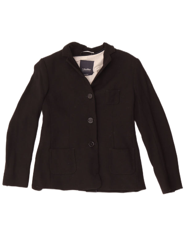 Giacca blazer a 3 bottoni da donna Max Mara UK 4 XS nera