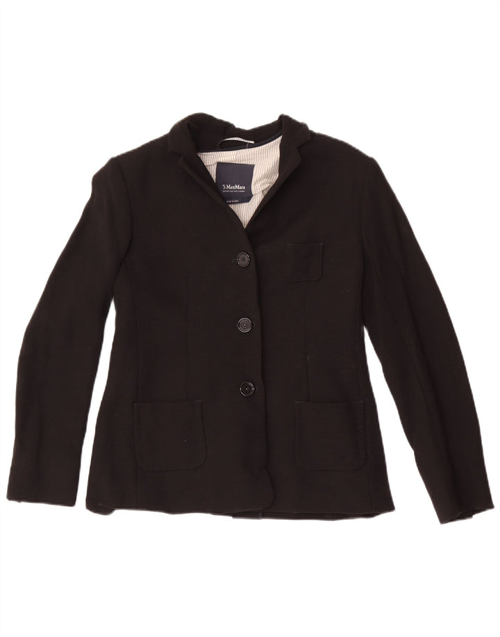 Giacca blazer a 3 bottoni da donna Max Mara UK 4 XS nera