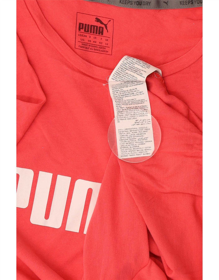 T-shirt grafica da donna Puma Top UK 14 cotone rosa medio