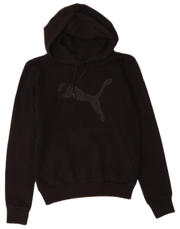 Felpa con cappuccio grafica da donna Puma UK 10 piccola in cotone nero