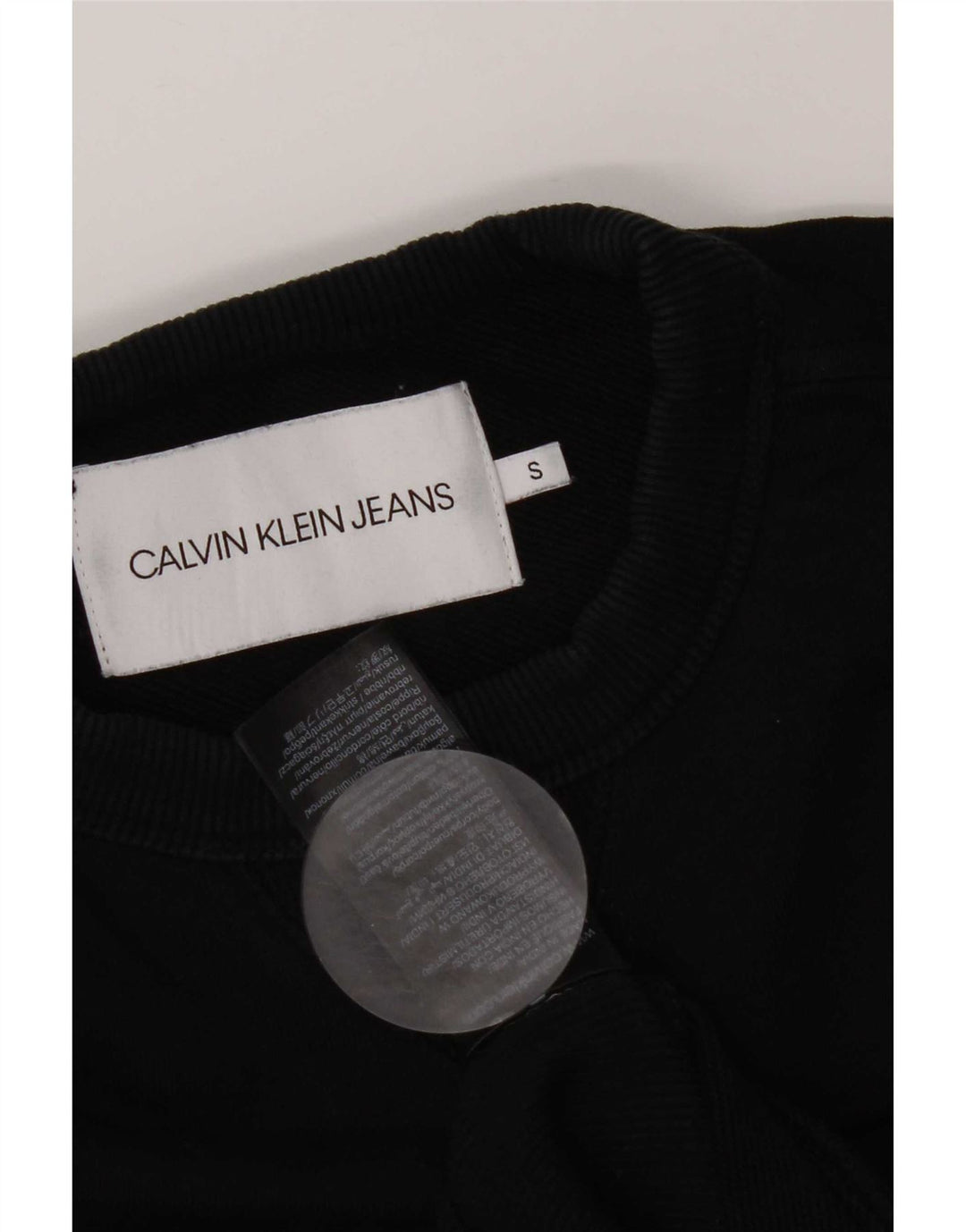 Felpa da uomo con vestibilità regolare grafica Calvin Klein, piccola, in cotone nero