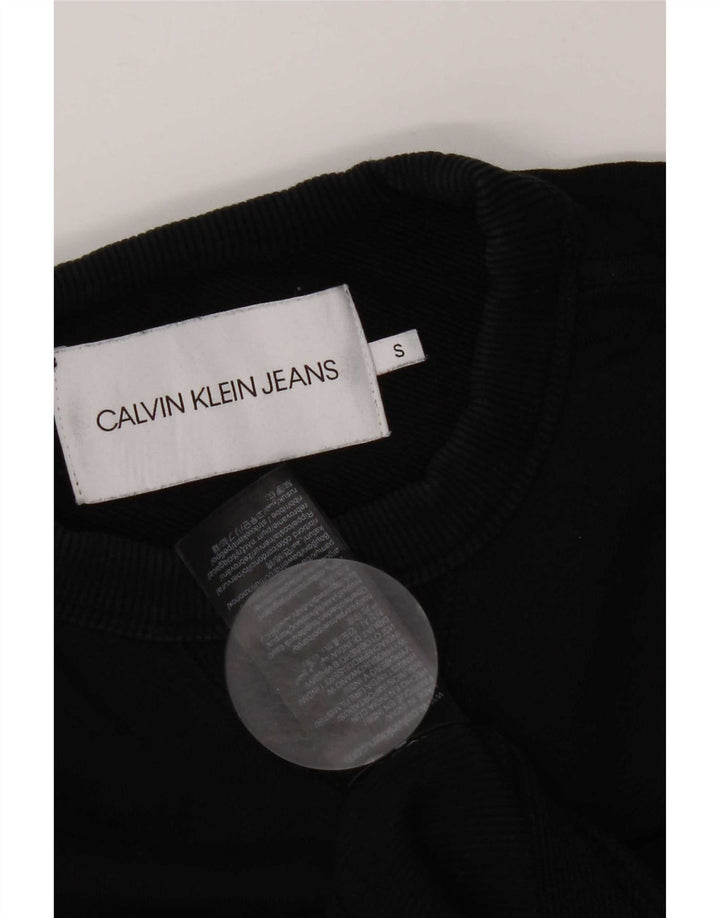 Felpa da uomo con vestibilità regolare grafica Calvin Klein, piccola, in cotone nero