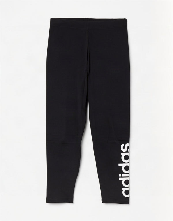 Leggings grafici crop da donna Adidas UK 12/14 cotone nero medio