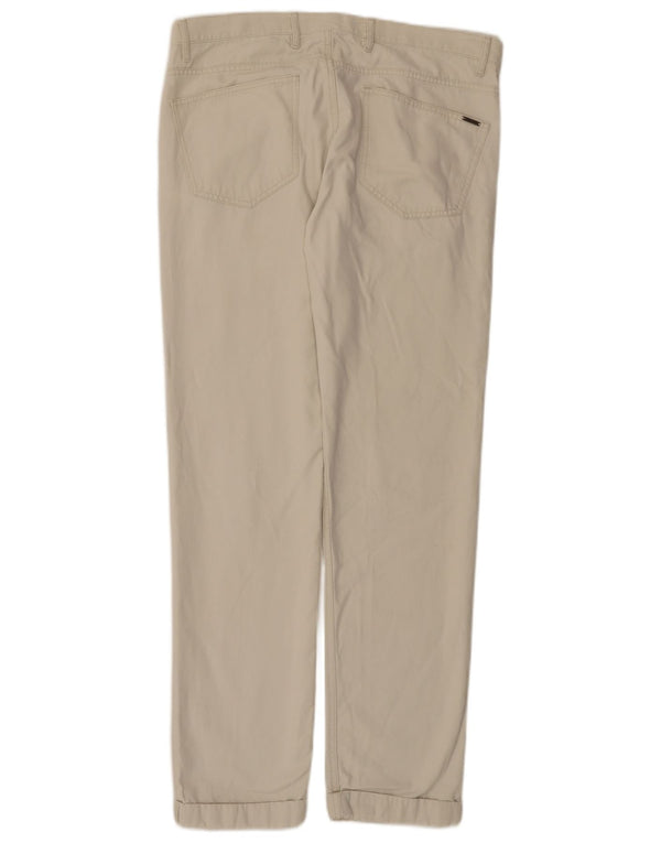 Pantaloni casual slim da uomo Dkny W34 L31 in cotone beige