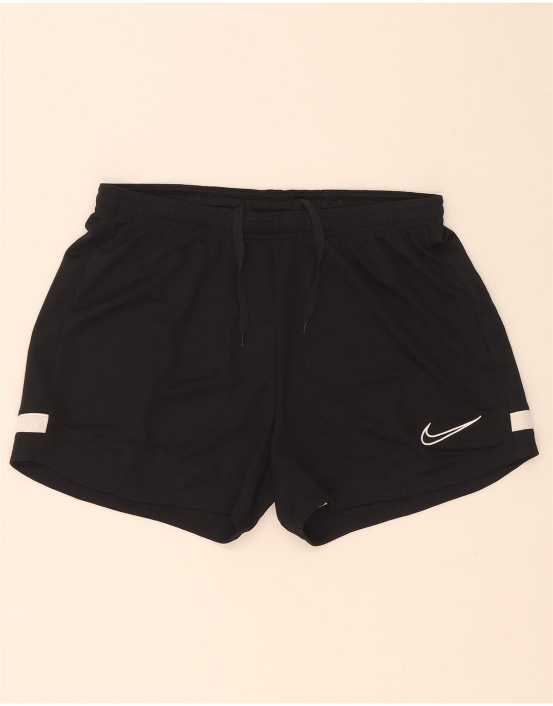 Pantaloncini sportivi Nike Dri Fit da donna UK 12 Medium Nero Colourblock Poliestere