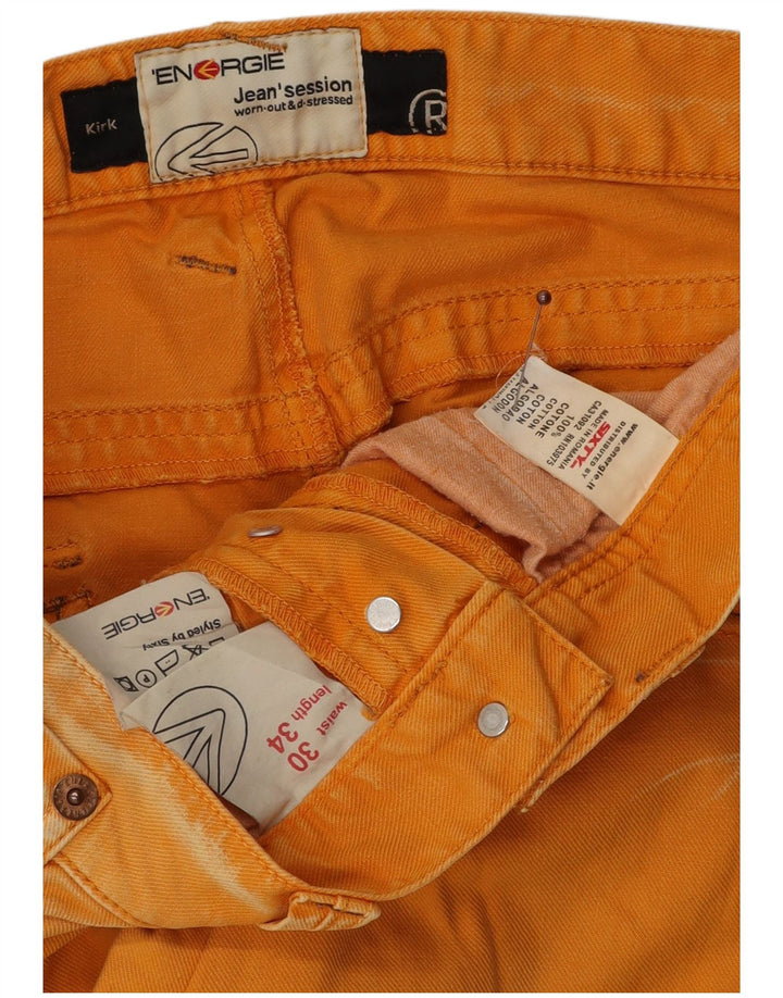 Jeans dritti da uomo ENERGIE W30 L34 cotone arancione