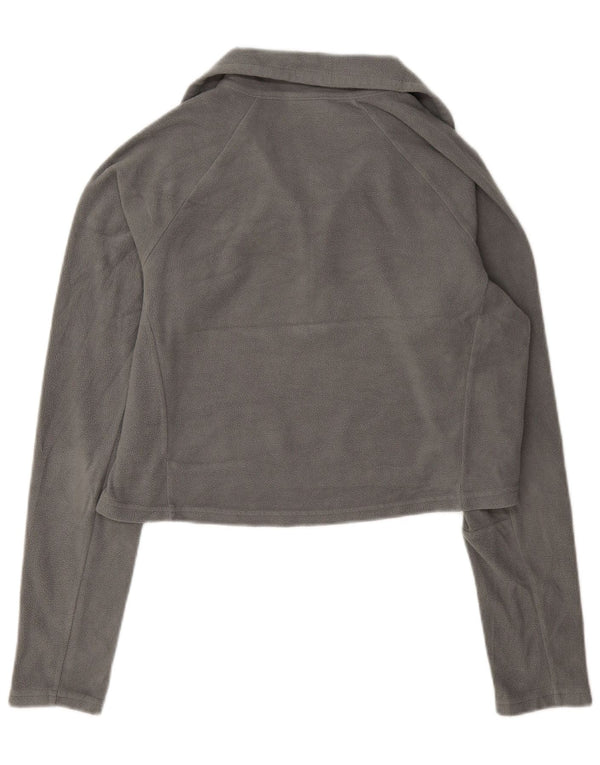 Maglione in pile Columbia da donna con collo corto e zip UK 6 XS poliestere grigio