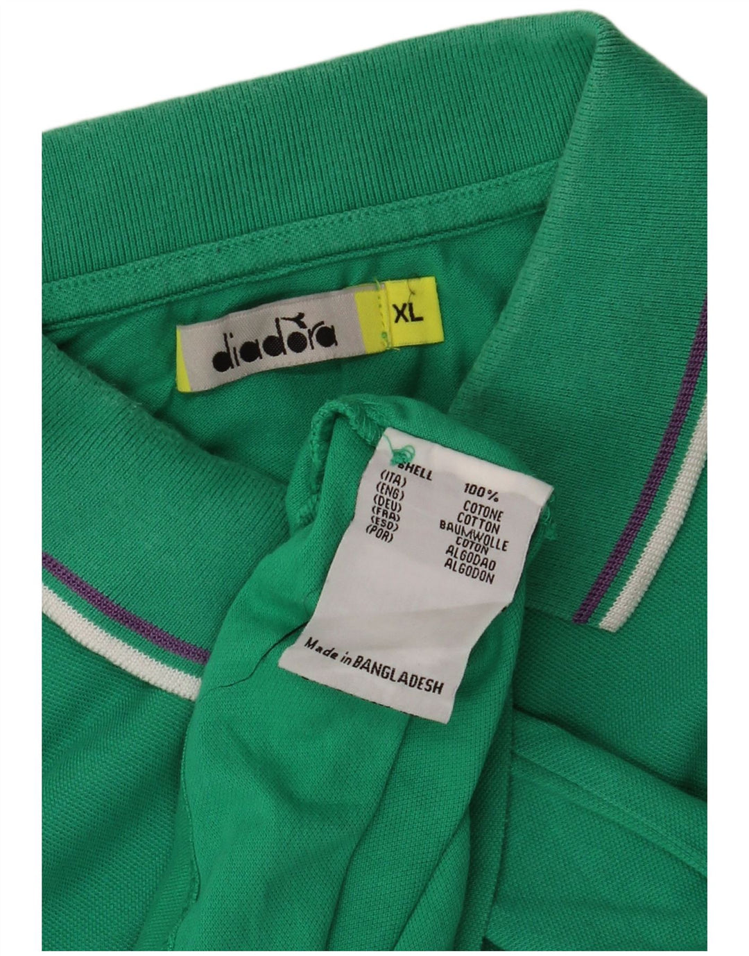Polo Diadora Uomo XL Verde Cotone